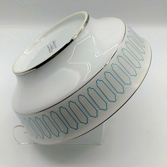 💧HP!Jackson Internationale fine china Bowl with silver trim. MCM by Paul McCobb. - Picture 9 of 10